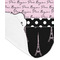 Paris Bonjour and Eiffel Tower Baby Bib - AFT detail