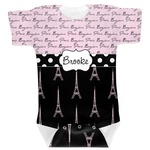 Paris Bonjour and Eiffel Tower Baby Bodysuit 0-3 (Personalized)