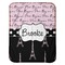 Paris Bonjour and Eiffel Tower Baby Sherpa Blanket - Flat