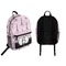 Paris Bonjour and Eiffel Tower Backpack front and back - Apvl