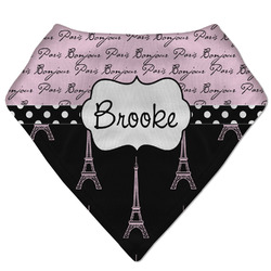 Paris Bonjour and Eiffel Tower Bandana Bib (Personalized)