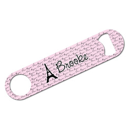 Paris Bonjour and Eiffel Tower Bar Bottle Opener w/ Name or Text