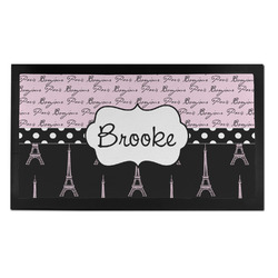 Paris Bonjour and Eiffel Tower Bar Mat - Small (Personalized)