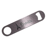 Paris Bonjour and Eiffel Tower Bar Bottle Opener - Silver w/ Name or Text