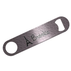Paris Bonjour and Eiffel Tower Bar Bottle Opener - Silver w/ Name or Text