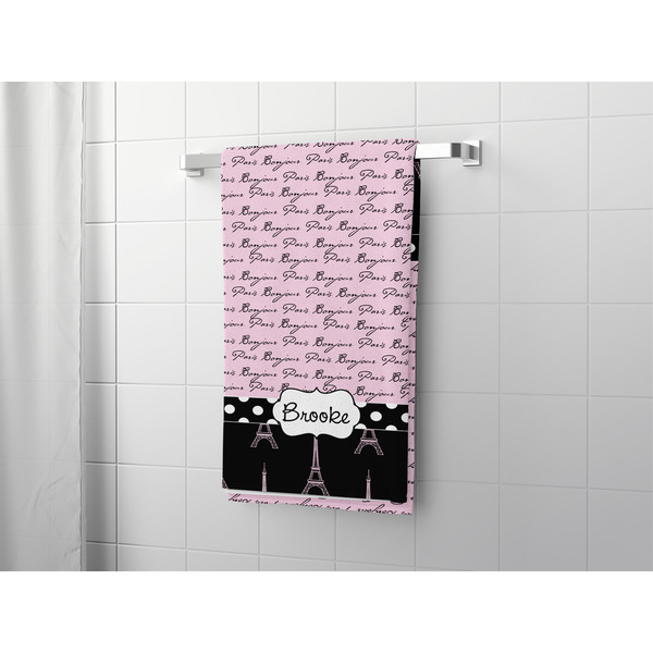 Paris Bonjour and Eiffel Tower Bath Towel - LIFESTYLE