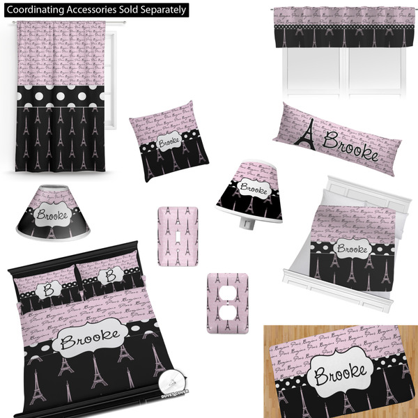 Paris Bonjour and Eiffel Tower Bedroom Decor & Accessories2