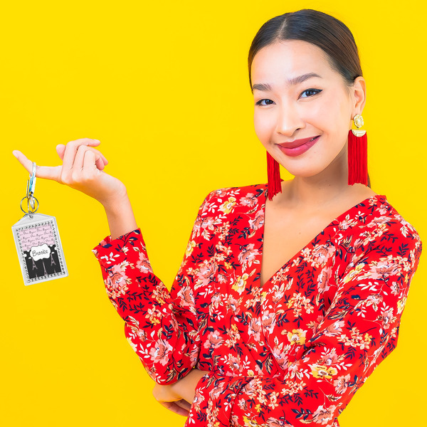 Paris Bonjour and Eiffel Tower Bling Keychain - LIFESTYLE