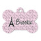 Paris Bonjour and Eiffel Tower Bone Shaped Dog ID Tag (Personalized)