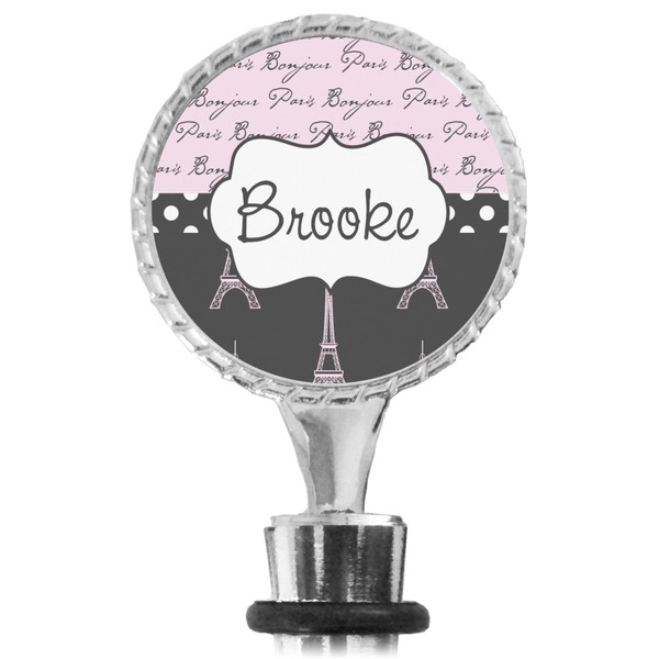 Paris Bonjour and Eiffel Tower Bottle Stopper Main View