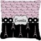 Paris Bonjour and Eiffel Tower Burlap Pillow 22"