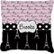 Paris Bonjour and Eiffel Tower Faux-Linen Throw Pillow 20" (Personalized)