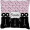 Paris Bonjour and Eiffel Tower Faux-Linen Throw Pillow 26" (Personalized)