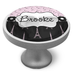 Paris Bonjour and Eiffel Tower Cabinet Knob (Personalized)