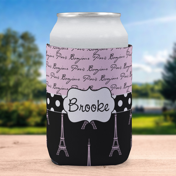 Paris Bonjour and Eiffel Tower Can Sleeve - LIFESTYLE (single)