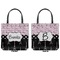 Paris Bonjour and Eiffel Tower Canvas Tote - Front and Back