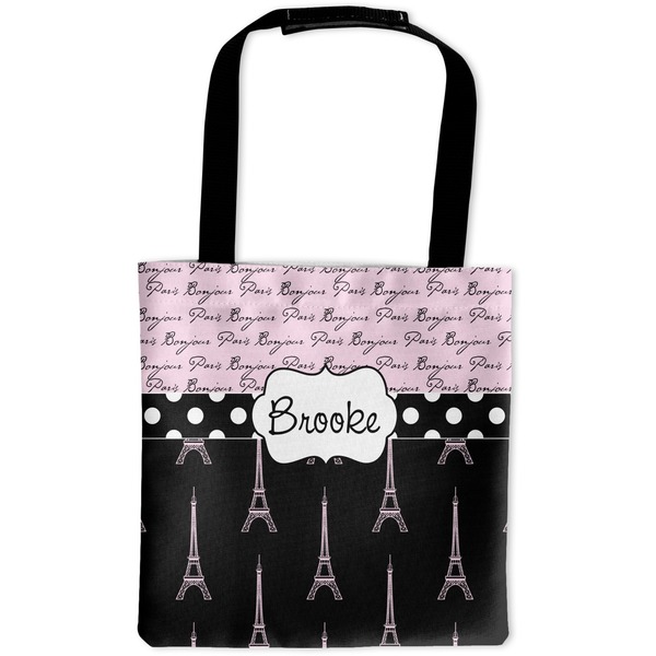 Custom Paris Bonjour and Eiffel Tower Auto Back Seat Organizer Bag (Personalized)