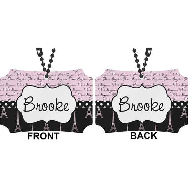 Paris Bonjour and Eiffel Tower Car Ornament - Berlin (Approval)