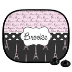 Paris Bonjour and Eiffel Tower Car Side Window Sun Shade (Personalized)