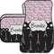 Paris Bonjour and Eiffel Tower Car Floor Mats Set - 2 Front & 2 Back (Personalized)