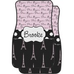 Paris Bonjour and Eiffel Tower Car Floor Mats (Personalized)