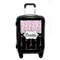 Paris Bonjour and Eiffel Tower Carry On Hard Shell Suitcase - Front