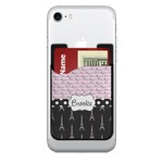 Paris Bonjour and Eiffel Tower 2-in-1 Cell Phone Credit Card Holder & Screen Cleaner (Personalized)