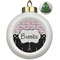 Paris Bonjour and Eiffel Tower Ceramic Ball Ornament - Christmas Tree (Personalized)