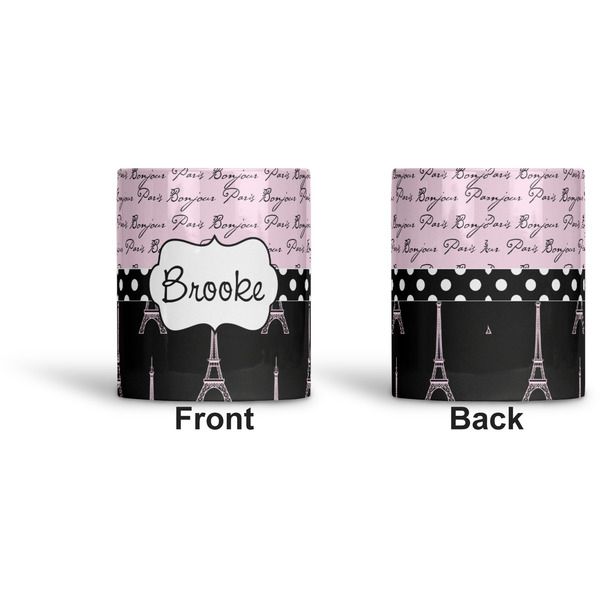 Paris Bonjour and Eiffel Tower Ceramic Pen Holder - Apvl