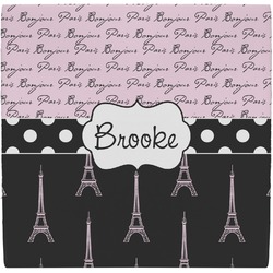 Paris Bonjour and Eiffel Tower Ceramic Tile Hot Pad (Personalized)