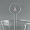 Paris Bonjour and Eiffel Tower 7" Round Plastic Stir Sticks - Clear (Personalized)