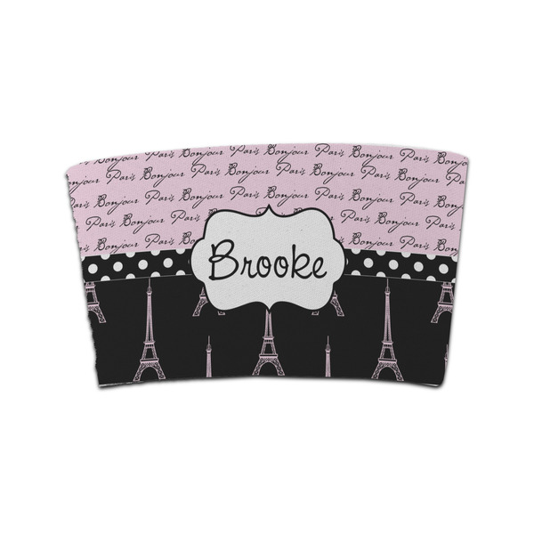Custom Paris Bonjour and Eiffel Tower Coffee Cup Sleeve (Personalized)