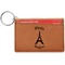 Paris Bonjour and Eiffel Tower Leatherette Keychain ID Holder (Personalized)