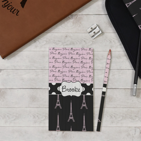 Paris Bonjour and Eiffel Tower Colored Pencils - In Context