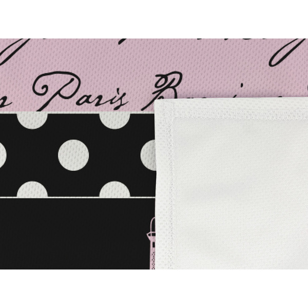 Paris Bonjour and Eiffel Tower Cooling Towel- Detail
