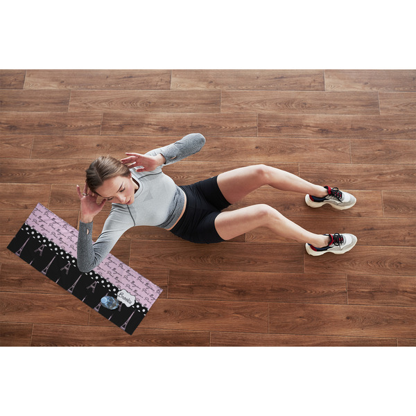 Paris Bonjour and Eiffel Tower Cooling Towel- Lifestyle