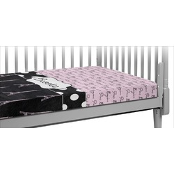Paris Bonjour and Eiffel Tower Crib Fitted Sheet (Personalized)