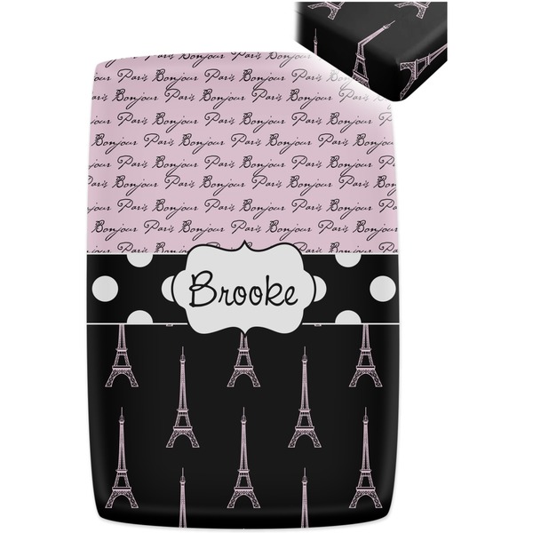 Paris Bonjour and Eiffel Tower Crib Fitted Sheet - Apvl