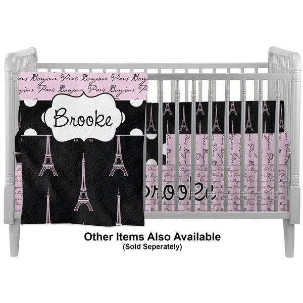 Paris Bonjour and Eiffel Tower Crib - Profile Sold Seperately