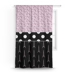 Paris Bonjour and Eiffel Tower Curtain (Personalized)