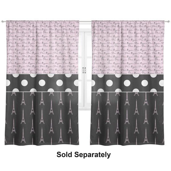 Paris Bonjour and Eiffel Tower Curtains
