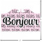 Paris Bonjour and Eiffel Tower Custom Shape Iron On Patches - L - APPROVAL