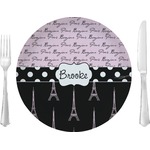 Paris Bonjour and Eiffel Tower 10" Glass Lunch / Dinner Plates - Single or Set (Personalized)
