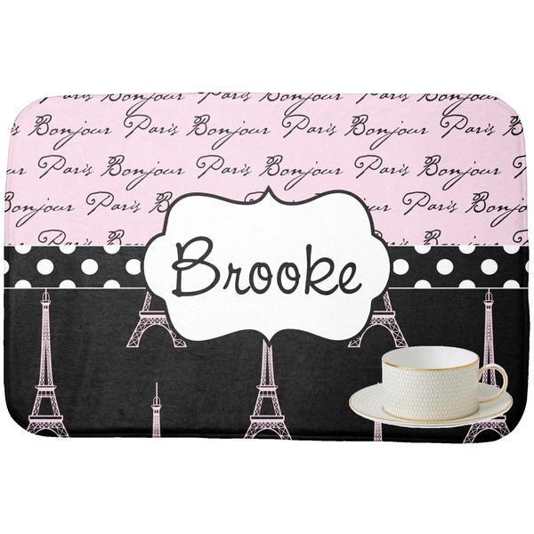 Paris Bonjour and Eiffel Tower Dish Drying Mat