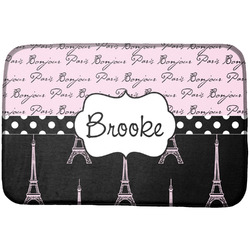 Paris Bonjour and Eiffel Tower Dish Drying Mat (Personalized)