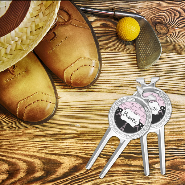 Paris Bonjour and Eiffel Tower Divot Tool - LIFESTYLE