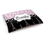 Paris Bonjour and Eiffel Tower Dog Bed - Medium w/ Name or Text