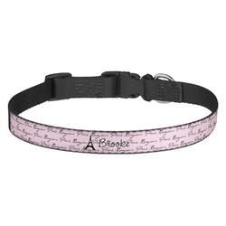 Paris Bonjour and Eiffel Tower Dog Collar (Personalized)