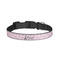 Paris Bonjour and Eiffel Tower Dog Collar - Small - Front
