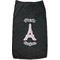 Paris Bonjour and Eiffel Tower Dog T-Shirt - Flat